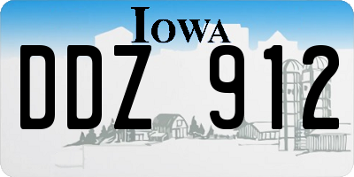 IA license plate DDZ912