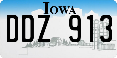 IA license plate DDZ913