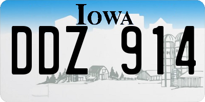 IA license plate DDZ914
