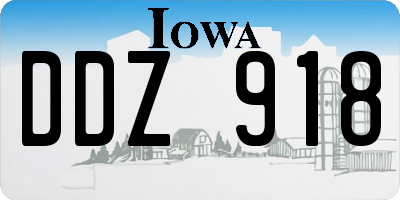 IA license plate DDZ918
