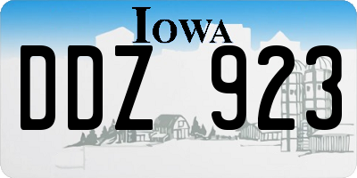 IA license plate DDZ923