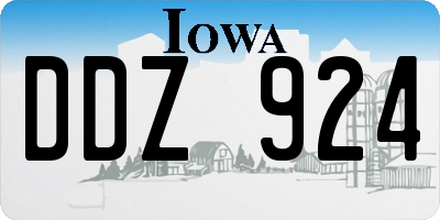 IA license plate DDZ924