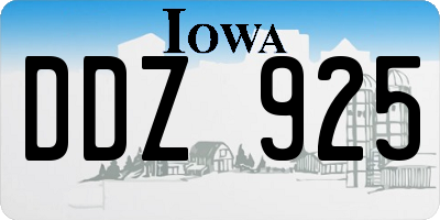 IA license plate DDZ925