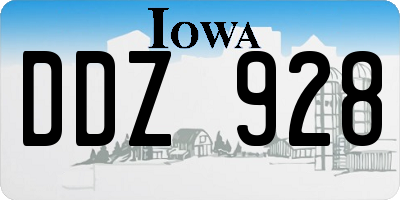 IA license plate DDZ928
