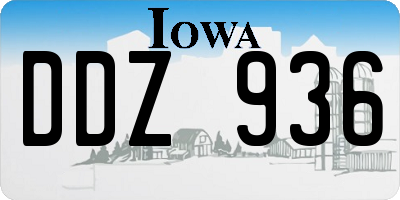IA license plate DDZ936