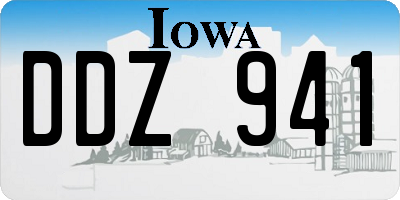 IA license plate DDZ941