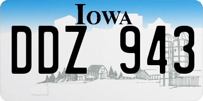 IA license plate DDZ943