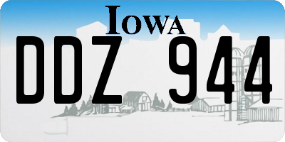 IA license plate DDZ944