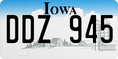 IA license plate DDZ945