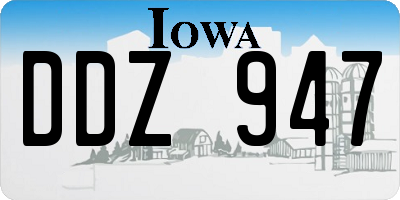 IA license plate DDZ947