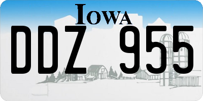 IA license plate DDZ955
