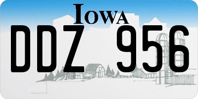 IA license plate DDZ956