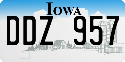 IA license plate DDZ957