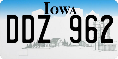 IA license plate DDZ962