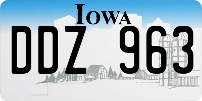 IA license plate DDZ963