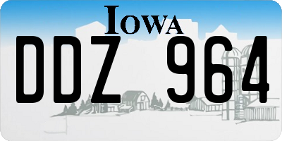 IA license plate DDZ964