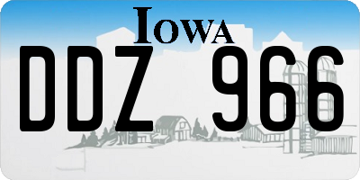 IA license plate DDZ966