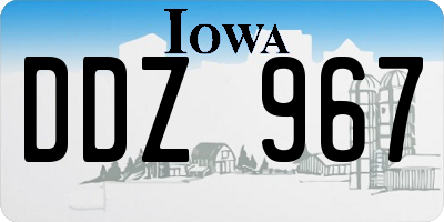 IA license plate DDZ967