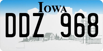 IA license plate DDZ968