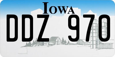 IA license plate DDZ970