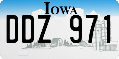 IA license plate DDZ971