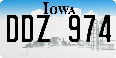 IA license plate DDZ974