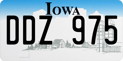 IA license plate DDZ975