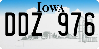 IA license plate DDZ976