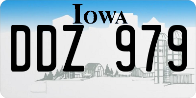 IA license plate DDZ979