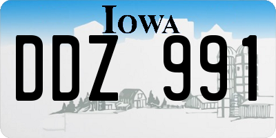 IA license plate DDZ991