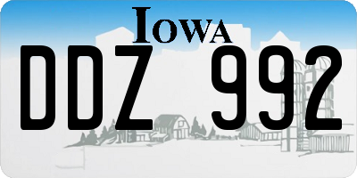 IA license plate DDZ992