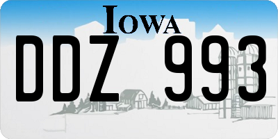 IA license plate DDZ993