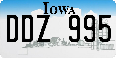 IA license plate DDZ995