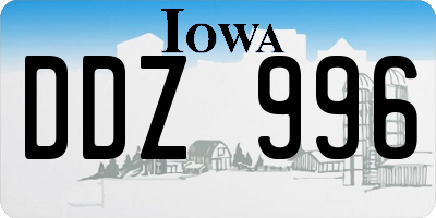 IA license plate DDZ996