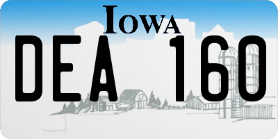 IA license plate DEA160