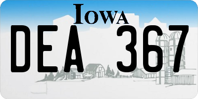 IA license plate DEA367