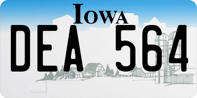IA license plate DEA564