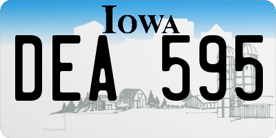 IA license plate DEA595