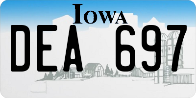 IA license plate DEA697