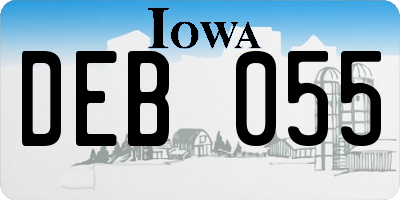 IA license plate DEB055