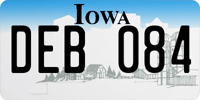 IA license plate DEB084