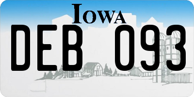 IA license plate DEB093