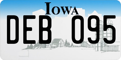 IA license plate DEB095