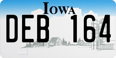 IA license plate DEB164