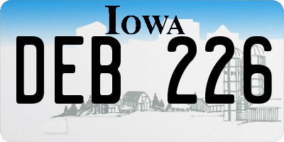 IA license plate DEB226