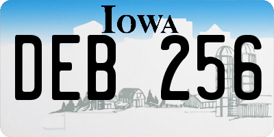 IA license plate DEB256