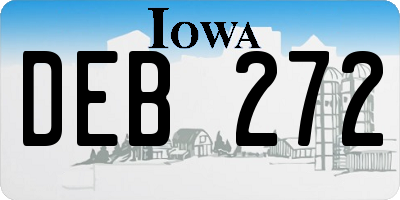 IA license plate DEB272