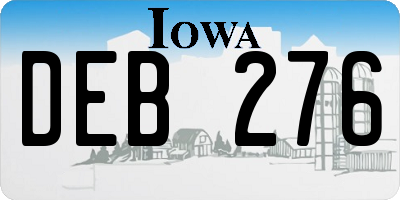 IA license plate DEB276