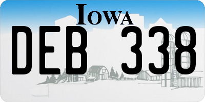 IA license plate DEB338