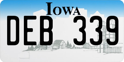 IA license plate DEB339
